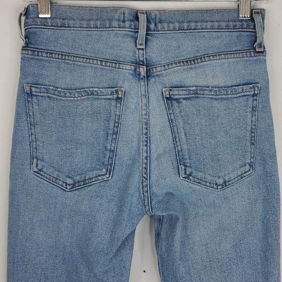 Agolde Sophie Skinny Ankle Jeans Ripped Knee Light
Wash Mid Rise Womens 25 - Picture 6 of 9